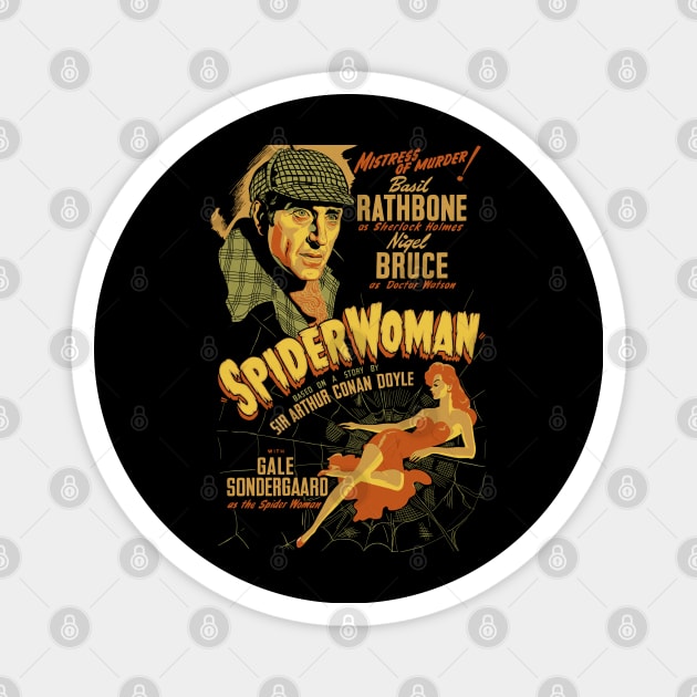 Sherlock Holmes And The Spider Woman Design Magnet by HellwoodOutfitters